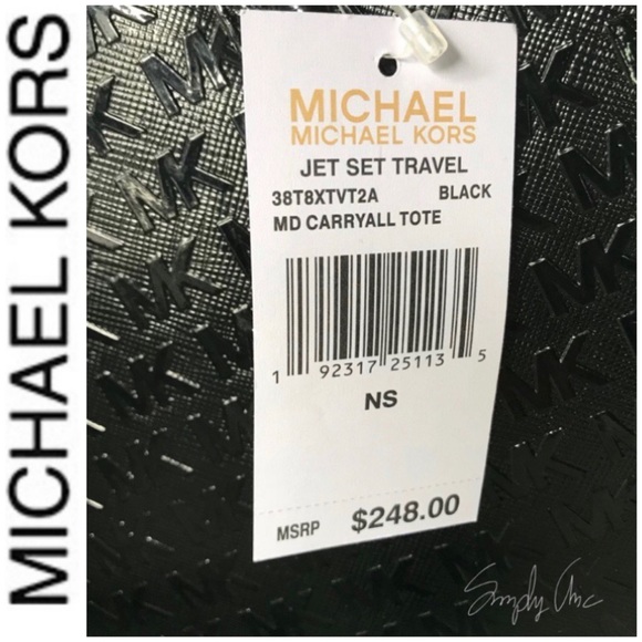 NWT authentic MK monogram carry all tote black - Picture 7 of 7